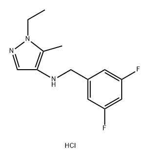 N-(3,5-difluorobenzyl)-1-ethyl-5-methyl-1H-pyrazol-4-amine Structure