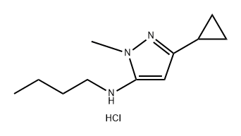 N-butyl-3-cyclopropyl-1-methyl-1H-pyrazol-5-amine Structure