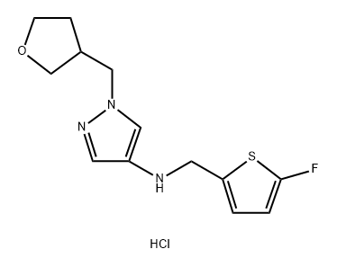 N-[(5-fluoro-2-thienyl)methyl]-1-(tetrahydrofuran-3-ylmethyl)-1H-pyrazol-4-amine Structure