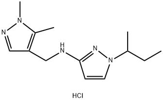 1-sec-butyl-N-[(1,5-dimethyl-1H-pyrazol-4-yl)methyl]-1H-pyrazol-3-amine Structure