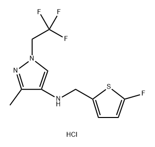 N-[(5-fluoro-2-thienyl)methyl]-3-methyl-1-(2,2,2-trifluoroethyl)-1H-pyrazol-4-amine Structure