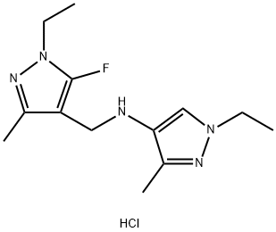 1-ethyl-N-[(1-ethyl-5-fluoro-3-methyl-1H-pyrazol-4-yl)methyl]-3-methyl-1H-pyrazol-4-amine Structure