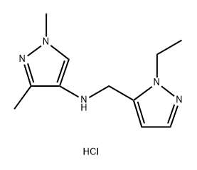 N-[(1-ethyl-1H-pyrazol-5-yl)methyl]-1,3-dimethyl-1H-pyrazol-4-amine Structure