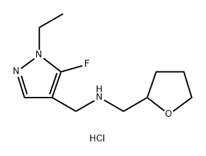 1-(1-ethyl-5-fluoro-1H-pyrazol-4-yl)-N-(tetrahydrofuran-2-ylmethyl)methanamine Structure