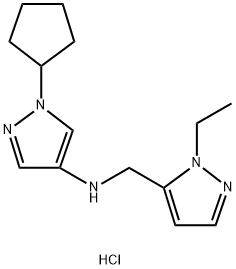 1-cyclopentyl-N-[(1-ethyl-1H-pyrazol-5-yl)methyl]-1H-pyrazol-4-amine Structure