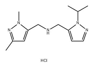 1-(1,3-dimethyl-1H-pyrazol-5-yl)-N-[(1-isopropyl-1H-pyrazol-5-yl)methyl]methanamine Structure