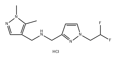 1-[1-(2,2-difluoroethyl)-1H-pyrazol-3-yl]-N-[(1,5-dimethyl-1H-pyrazol-4-yl)methyl]methanamine 구조식 이미지