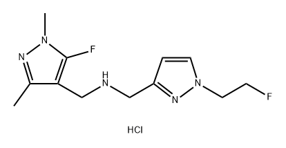 1-(5-fluoro-1,3-dimethyl-1H-pyrazol-4-yl)-N-{[1-(2-fluoroethyl)-1H-pyrazol-3-yl]methyl}methanamine Structure