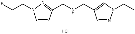 1-(1-ethyl-1H-pyrazol-4-yl)-N-{[1-(2-fluoroethyl)-1H-pyrazol-3-yl]methyl}methanamine Structure