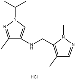 N-[(1,4-dimethyl-1H-pyrazol-5-yl)methyl]-1-isopropyl-3-methyl-1H-pyrazol-4-amine Structure