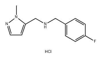 1-(4-fluorophenyl)-N-[(1-methyl-1H-pyrazol-5-yl)methyl]methanamine Structure