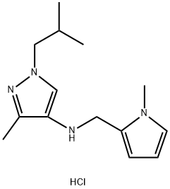 1-isobutyl-3-methyl-N-[(1-methyl-1H-pyrrol-2-yl)methyl]-1H-pyrazol-4-amine Structure