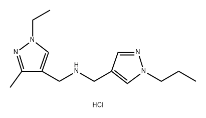 1-(1-ethyl-3-methyl-1H-pyrazol-4-yl)-N-[(1-propyl-1H-pyrazol-4-yl)methyl]methanamine Structure