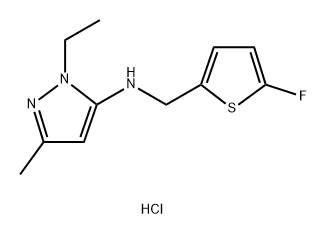 1-ethyl-N-[(5-fluoro-2-thienyl)methyl]-3-methyl-1H-pyrazol-5-amine Structure