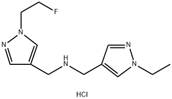 1-(1-ethyl-1H-pyrazol-4-yl)-N-{[1-(2-fluoroethyl)-1H-pyrazol-4-yl]methyl}methanamine Structure