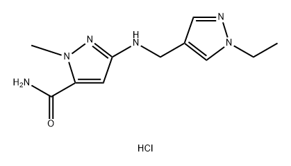 3-{[(1-ethyl-1H-pyrazol-4-yl)methyl]amino}-1-methyl-1H-pyrazole-5-carboxamide Structure