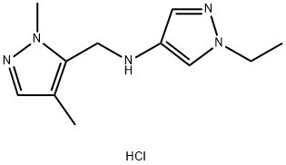 N-[(1,4-dimethyl-1H-pyrazol-5-yl)methyl]-1-ethyl-1H-pyrazol-4-amine Structure