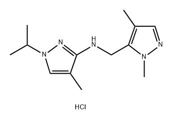 N-[(1,4-dimethyl-1H-pyrazol-5-yl)methyl]-1-isopropyl-4-methyl-1H-pyrazol-3-amine Structure