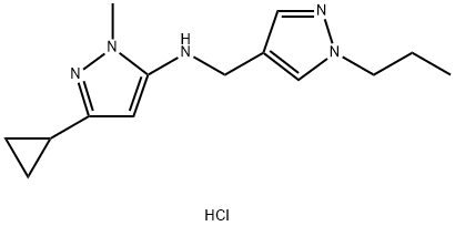 3-cyclopropyl-1-methyl-N-[(1-propyl-1H-pyrazol-4-yl)methyl]-1H-pyrazol-5-amine Structure