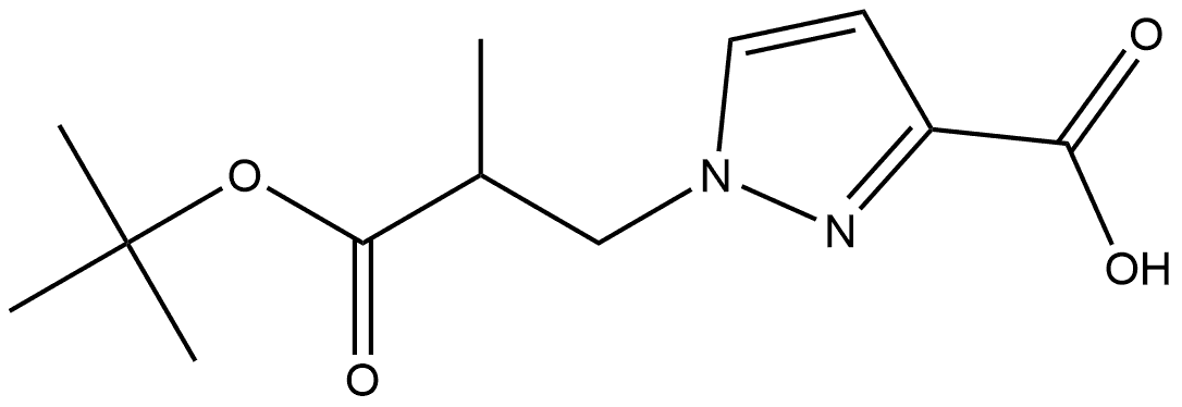 1-(3-tert-butoxy-2-methyl-3-oxopropyl)-1H-pyrazole-3-carboxylic acid Structure