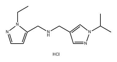 1-(1-ethyl-1H-pyrazol-5-yl)-N-[(1-isopropyl-1H-pyrazol-4-yl)methyl]methanamine 구조식 이미지