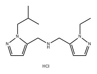 1-(1-ethyl-1H-pyrazol-5-yl)-N-[(1-isobutyl-1H-pyrazol-5-yl)methyl]methanamine 구조식 이미지