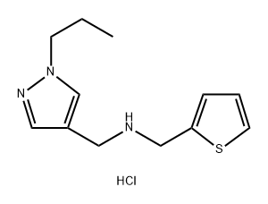 1-(1-propyl-1H-pyrazol-4-yl)-N-(2-thienylmethyl)methanamine Structure