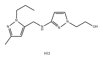 2-(3-{[(3-methyl-1-propyl-1H-pyrazol-5-yl)methyl]amino}-1H-pyrazol-1-yl)ethanol Structure