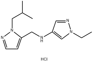 1-ethyl-N-[(1-isobutyl-1H-pyrazol-5-yl)methyl]-1H-pyrazol-4-amine Structure