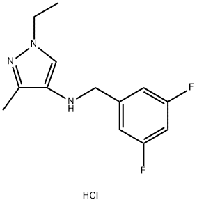 N-(3,5-difluorobenzyl)-1-ethyl-3-methyl-1H-pyrazol-4-amine Structure