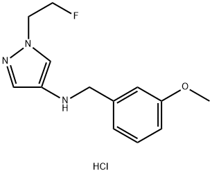 1-(2-fluoroethyl)-N-(3-methoxybenzyl)-1H-pyrazol-4-amine Structure