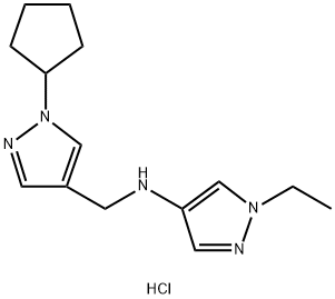 N-[(1-cyclopentyl-1H-pyrazol-4-yl)methyl]-1-ethyl-1H-pyrazol-4-amine Structure