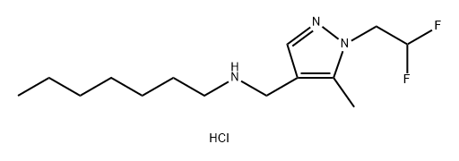 {[1-(2,2-difluoroethyl)-5-methyl-1H-pyrazol-4-yl]methyl}heptylamine Structure