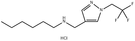 hexyl{[1-(2,2,2-trifluoroethyl)-1H-pyrazol-4-yl]methyl}amine Structure