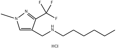 hexyl{[1-methyl-3-(trifluoromethyl)-1H-pyrazol-4-yl]methyl}amine Structure