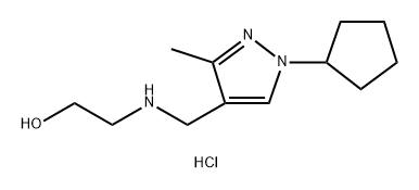 2-{[(1-cyclopentyl-3-methyl-1H-pyrazol-4-yl)methyl]amino}ethanol Structure