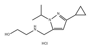 2-{[(3-cyclopropyl-1-isopropyl-1H-pyrazol-5-yl)methyl]amino}ethanol Structure