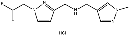 1-[1-(2,2-difluoroethyl)-1H-pyrazol-3-yl]-N-[(1-methyl-1H-pyrazol-4-yl)methyl]methanamine Structure