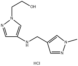 2-(4-{[(1-methyl-1H-pyrazol-4-yl)methyl]amino}-1H-pyrazol-1-yl)ethanol Structure