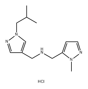 1-(1-isobutyl-1H-pyrazol-4-yl)-N-[(1-methyl-1H-pyrazol-5-yl)methyl]methanamine Structure