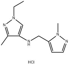 1-ethyl-3-methyl-N-[(1-methyl-1H-pyrazol-5-yl)methyl]-1H-pyrazol-4-amine Structure