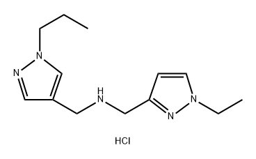 1-(1-ethyl-1H-pyrazol-3-yl)-N-[(1-propyl-1H-pyrazol-4-yl)methyl]methanamine Structure