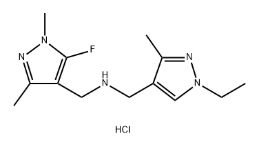 1-(1-ethyl-3-methyl-1H-pyrazol-4-yl)-N-[(5-fluoro-1,3-dimethyl-1H-pyrazol-4-yl)methyl]methanamine Structure