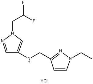 1-(2,2-difluoroethyl)-N-[(1-ethyl-1H-pyrazol-3-yl)methyl]-1H-pyrazol-4-amine Structure