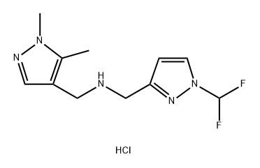 1-[1-(difluoromethyl)-1H-pyrazol-3-yl]-N-[(1,5-dimethyl-1H-pyrazol-4-yl)methyl]methanamine Structure