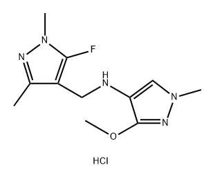 N-[(5-fluoro-1,3-dimethyl-1H-pyrazol-4-yl)methyl]-3-methoxy-1-methyl-1H-pyrazol-4-amine Structure