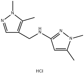 N-[(1,5-dimethyl-1H-pyrazol-4-yl)methyl]-1,5-dimethyl-1H-pyrazol-3-amine Structure