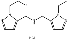 1-(1-ethyl-1H-pyrazol-5-yl)-N-{[1-(2-fluoroethyl)-1H-pyrazol-5-yl]methyl}methanamine Structure