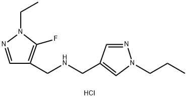 1-(1-ethyl-5-fluoro-1H-pyrazol-4-yl)-N-[(1-propyl-1H-pyrazol-4-yl)methyl]methanamine Structure