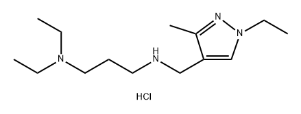 N,N-diethyl-N'-[(1-ethyl-3-methyl-1H-pyrazol-4-yl)methyl]propane-1,3-diamine Structure